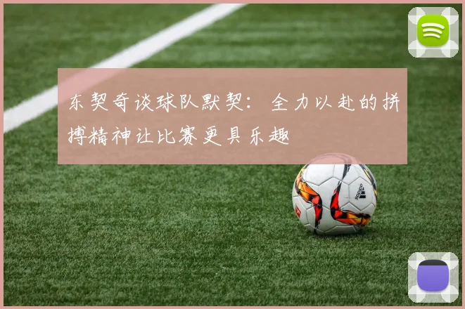 东契奇谈球队默契：全力以赴的拼搏精神让比赛更具乐趣